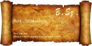 Bot Szabolcs névjegykártya